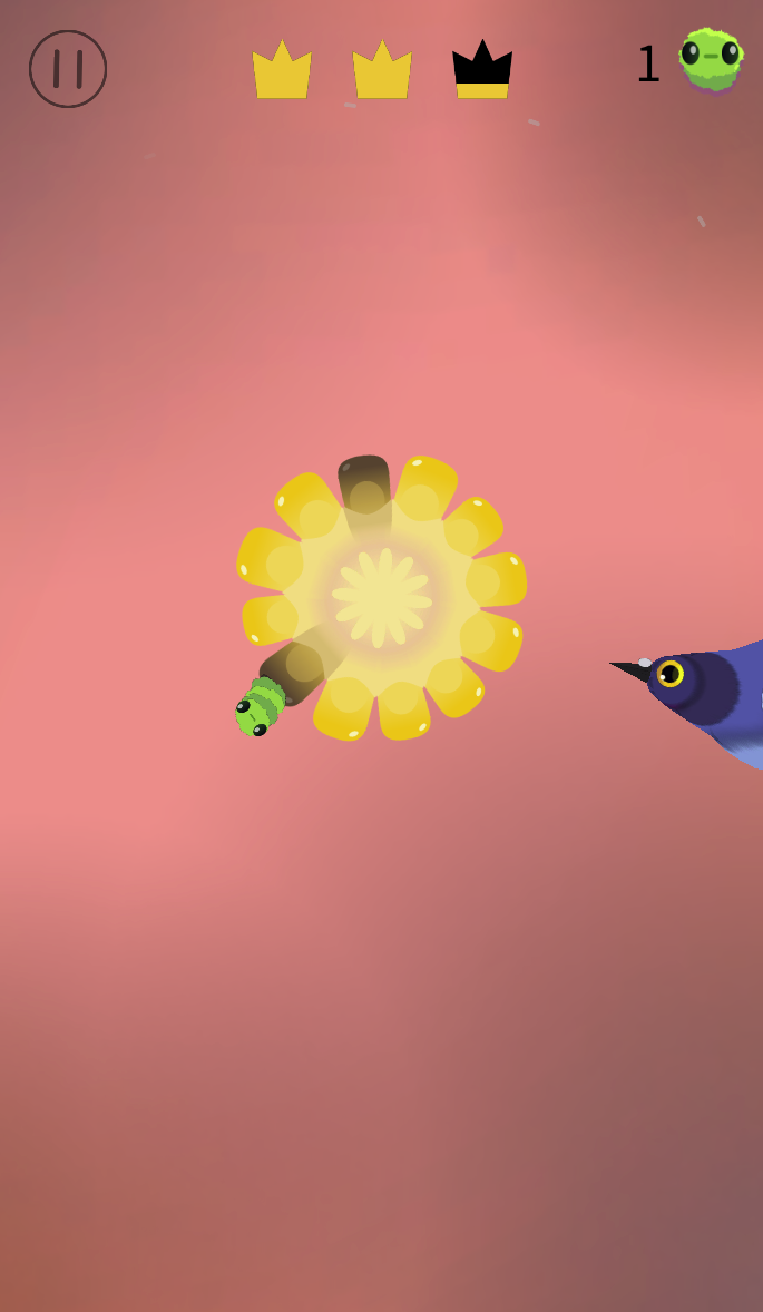 Time each peck as edible pieces rotate toward the beak. Watch the dark pieces as well as the remaining food instead of tapping continuously.